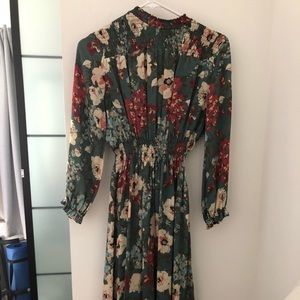 Zara floral print midi dress